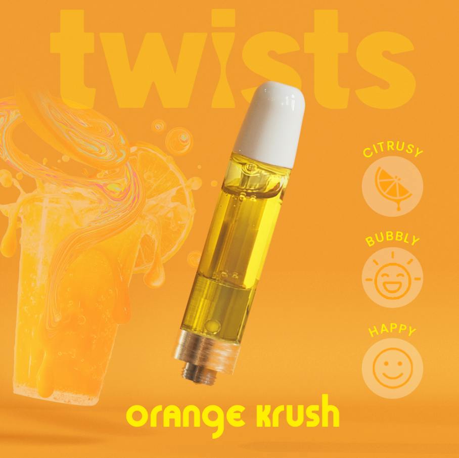 **ORANGE KRUSH TWIST (H) - 1G DISTILLATE CARTRIDGE at Herbal Wellness Marijuana Dispensary