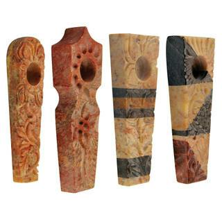 3" CARVED MARBLE STONE PIPE $10.00