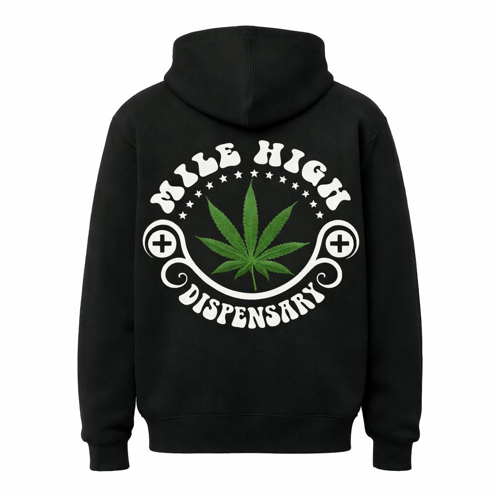 BLACK ZIP UP HOODIE $60.00