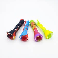 SILICONE CHILLUM W/ GLASS BOWL $8.00