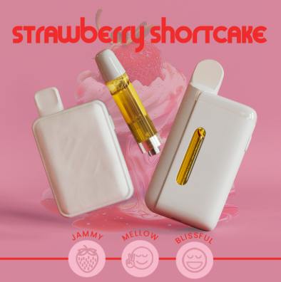 STRAWBERRY SHORTCAKE TWIST - 1G DISTILLATE CART at Herbal Wellness Marijuana Dispensary