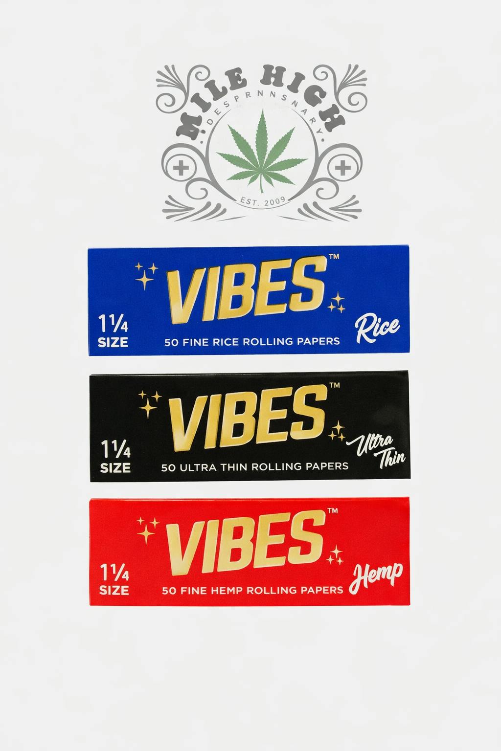 VIBES - 1-1/4" ROLLING PAPERS $2.75