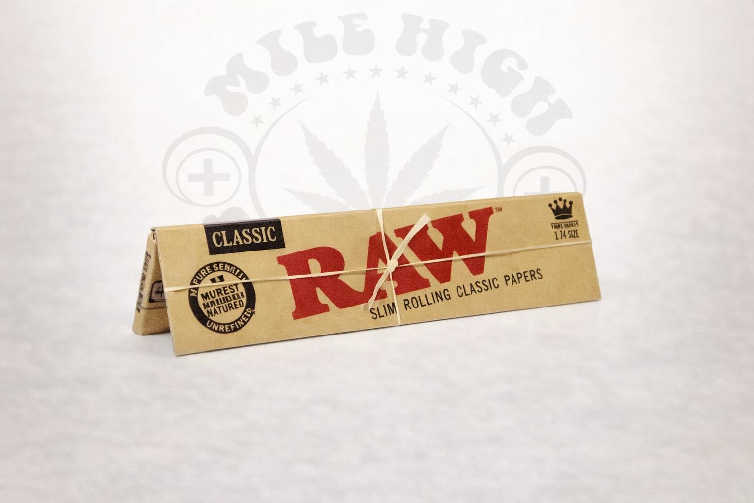 RAW KING SIZED SLIM ROLLING PAPERS $1.50