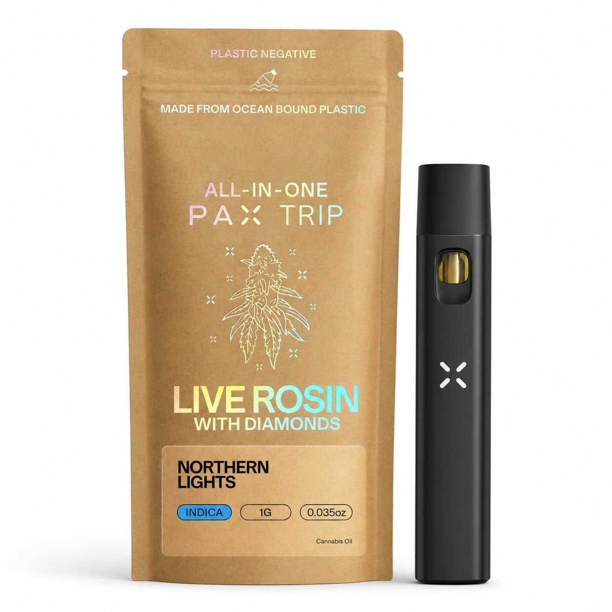 NORTHERN LIGHTS (I) - 1G LIVE ROSIN WITH DIAMONDS ALL-IN-ONE