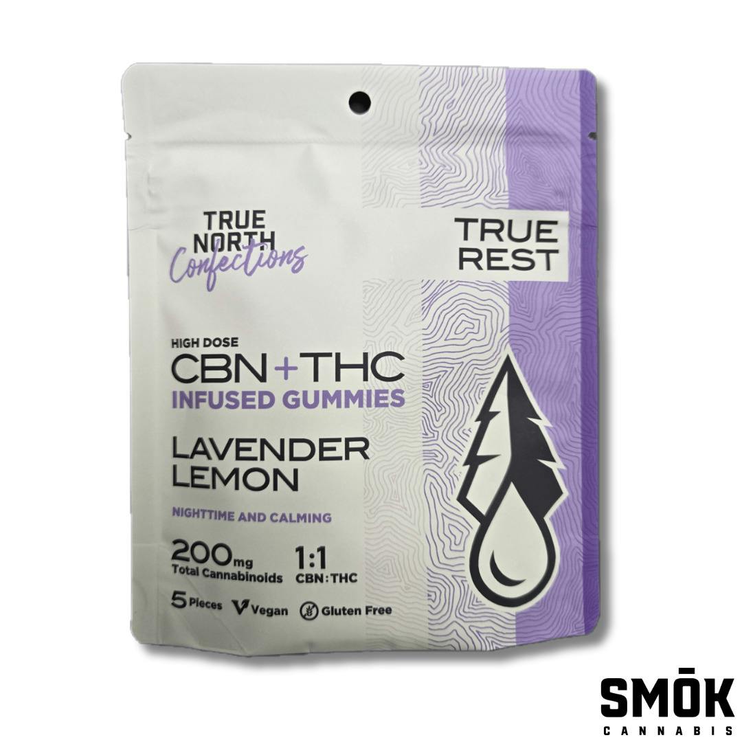 True North Rest Gummies Lavender Lemon 1:1 THC|CBN