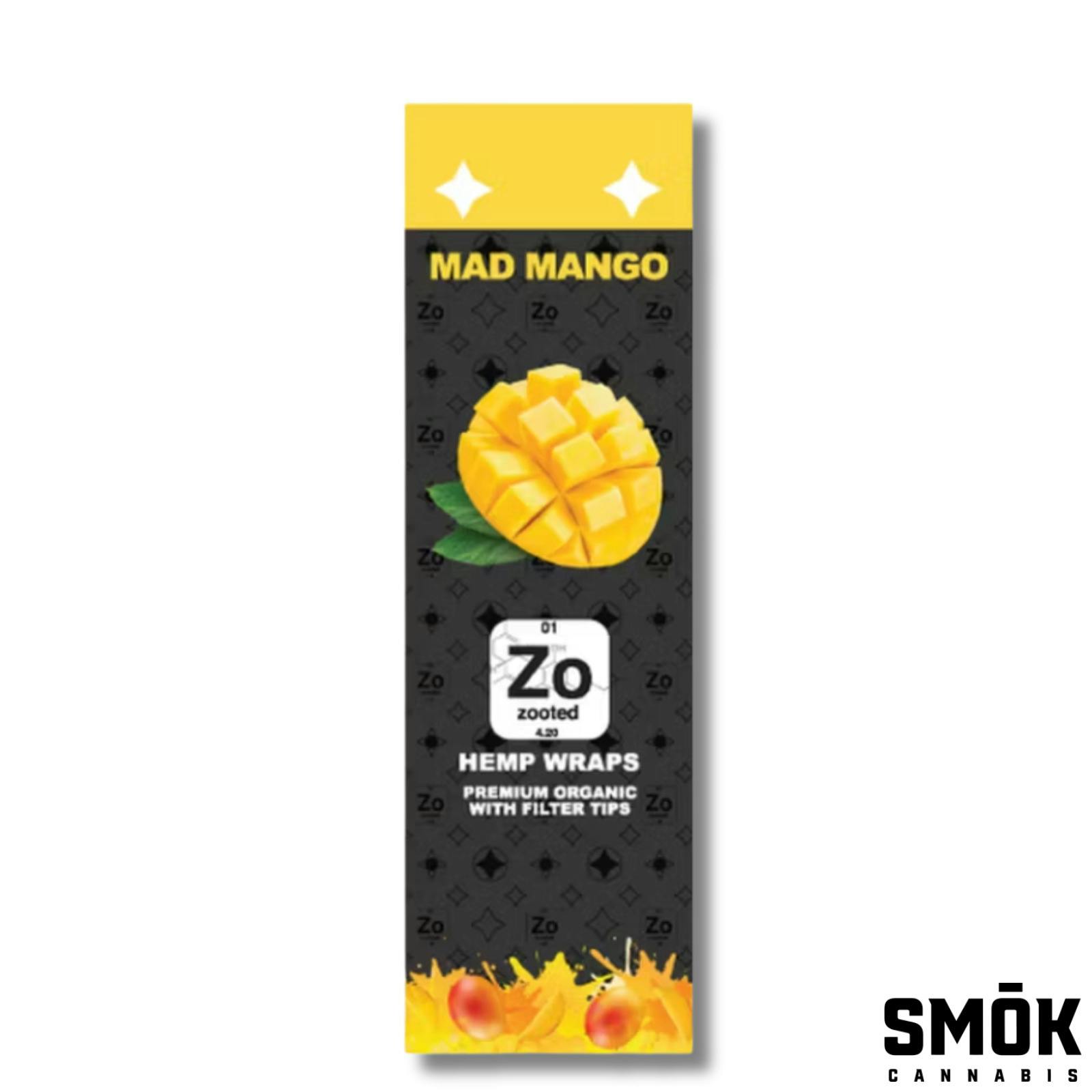 Zooted Hemp Wraps Mad Mango 2pk