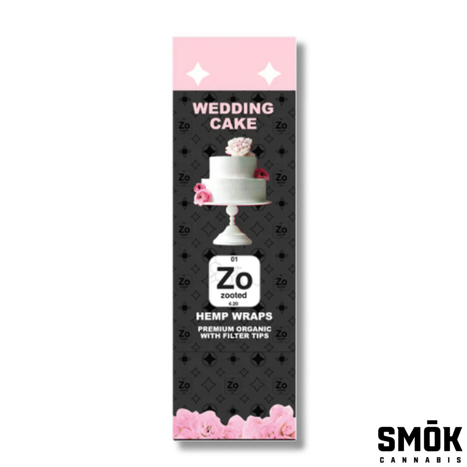 Zooted Hemp Wraps Wedding Cake 2pk