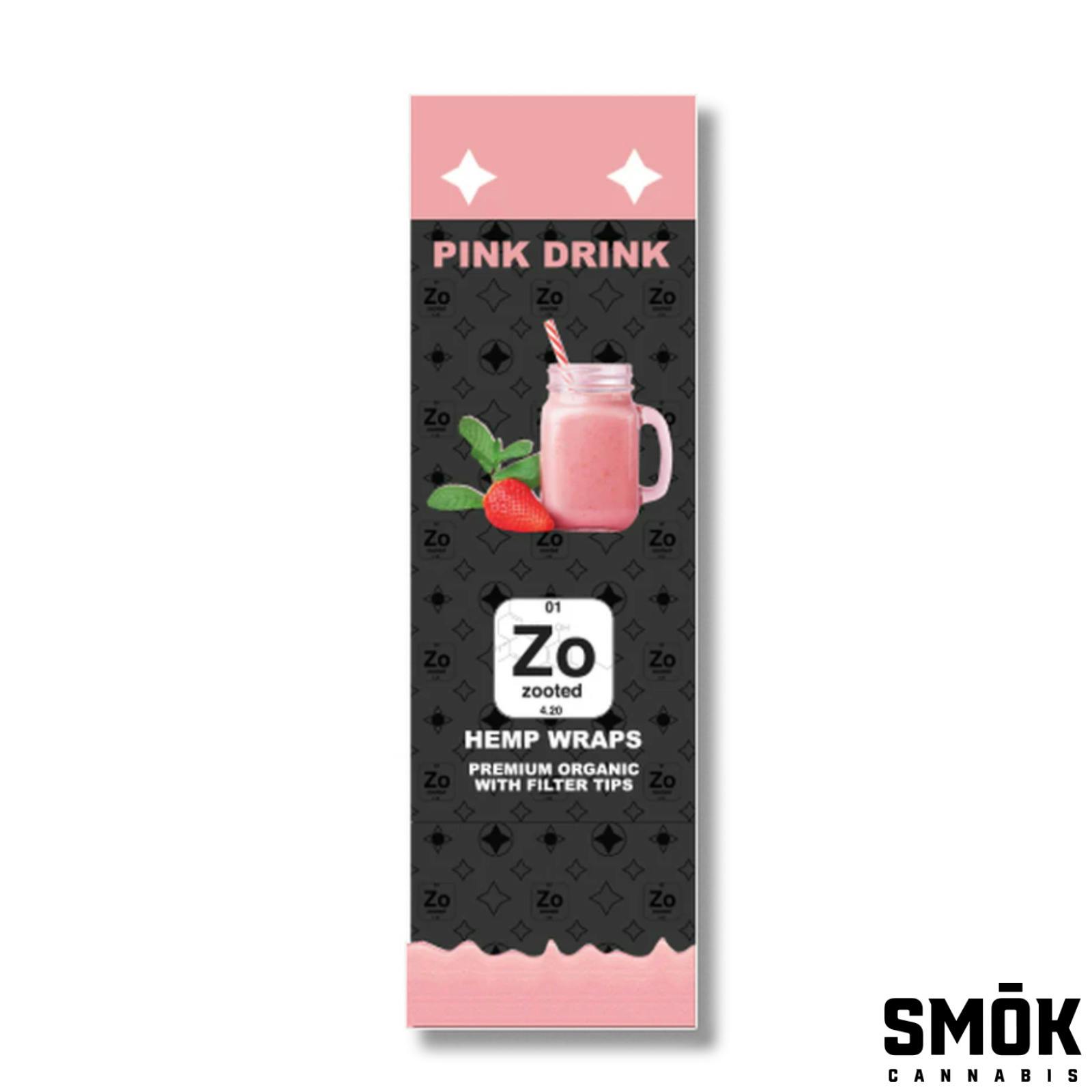 Zooted Hemp Wraps Pink Drink 2pk