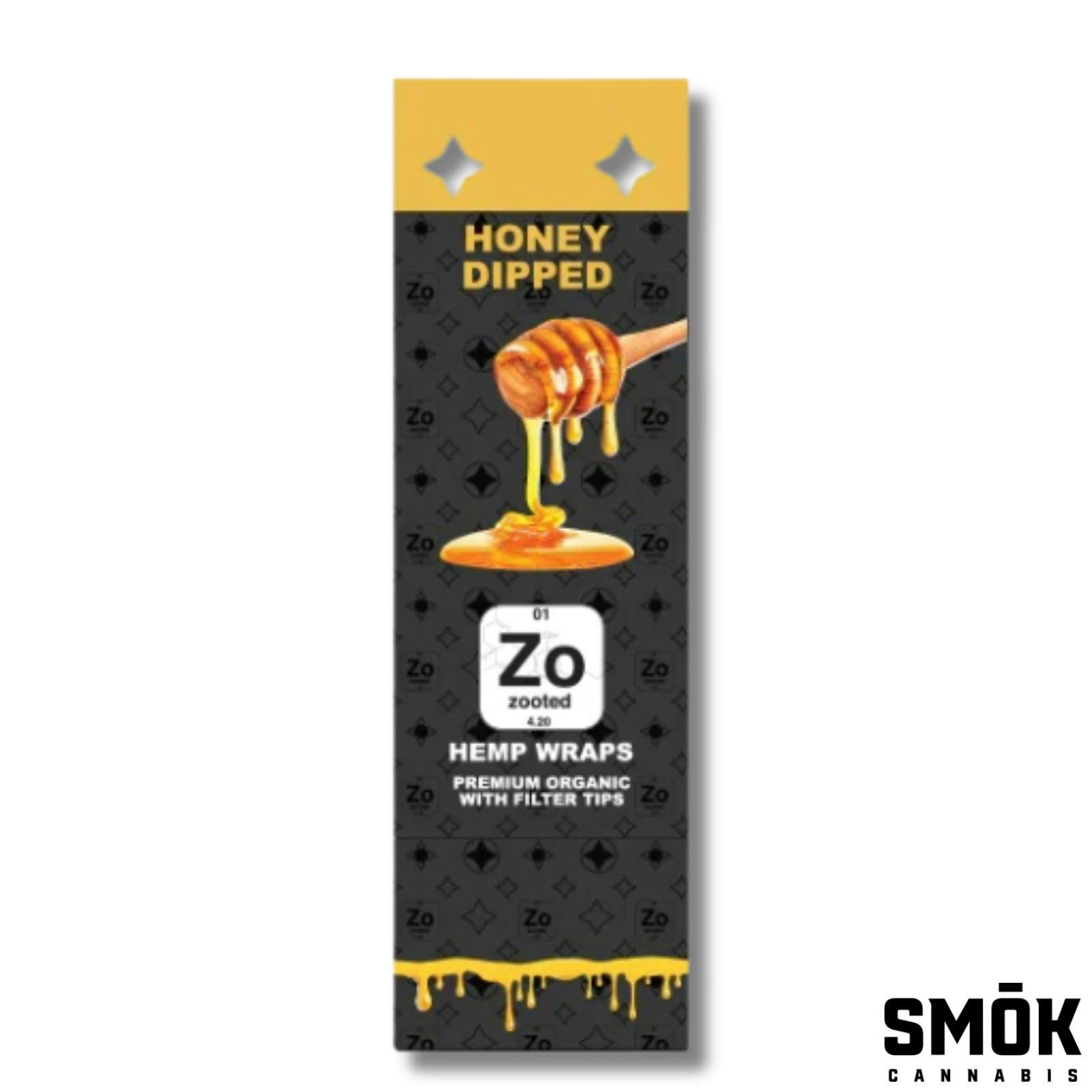 Zooted Hemp Wraps Honey Dipped 2pk