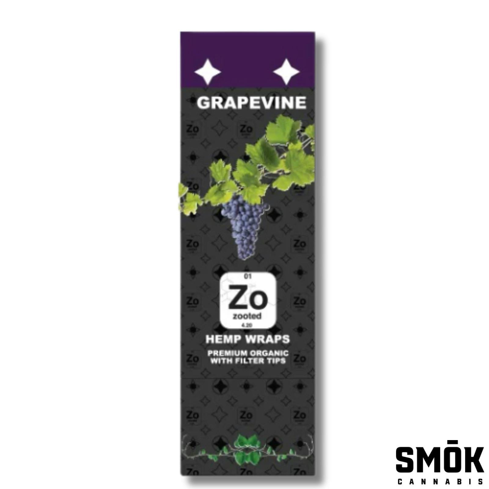 Zooted Hemp Wraps Grapevine 2pk