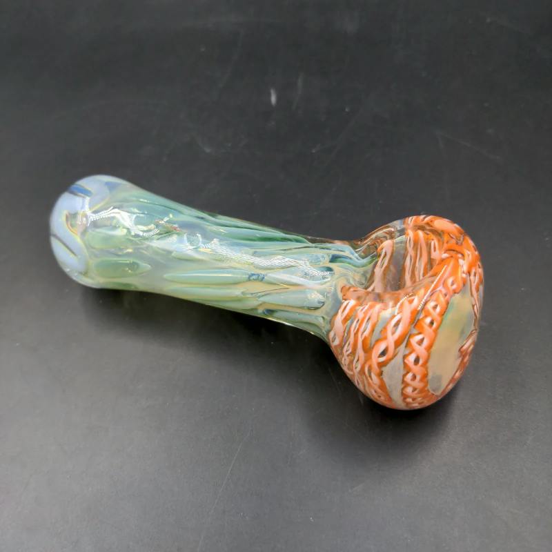 4 in Gold Fume Art Hand Pipe