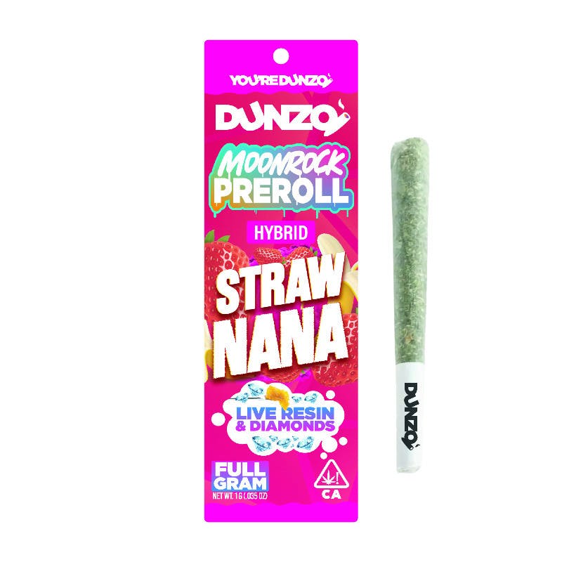 Dunzo - Strawnana: Strawnana Moonrock Infused Preroll 1g