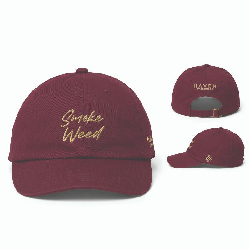 Haven - Limited Edition - Burgundy Dad Smoke Weed Cap
