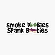 Smoke Doobies Spank Sticker