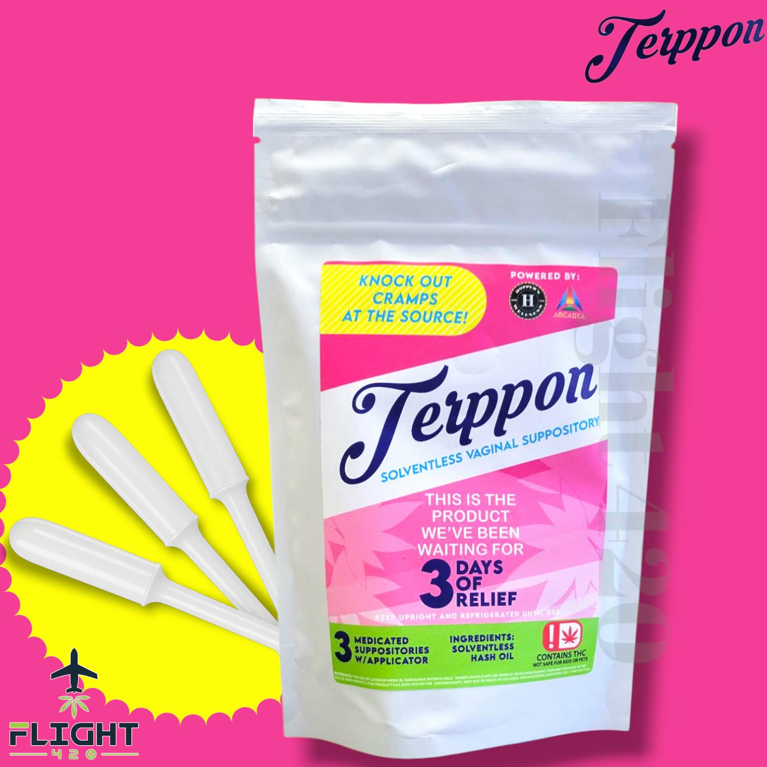 Terppon 3g Vaginal Suppository 3pk