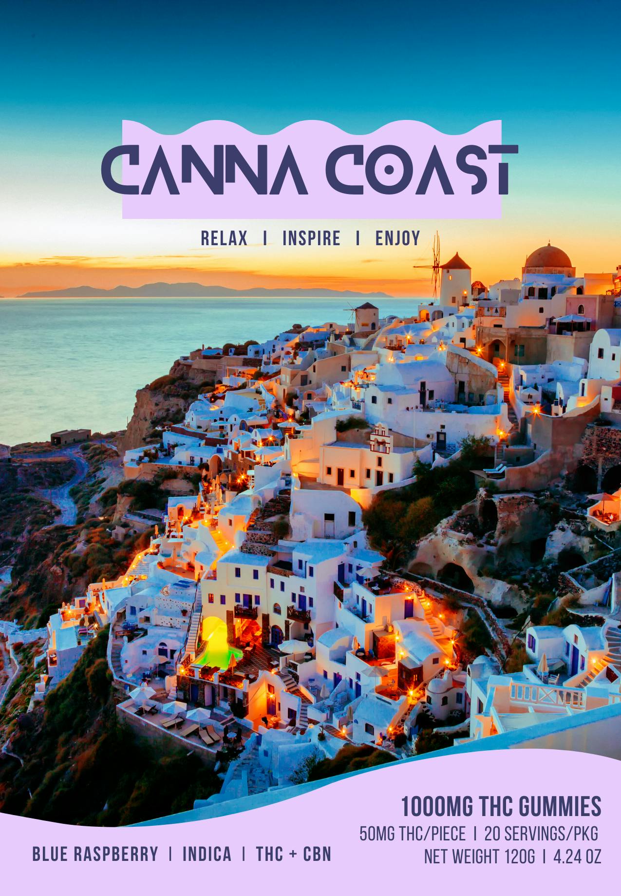 Canna Coast 1000mg Gummies Blue Raspberry