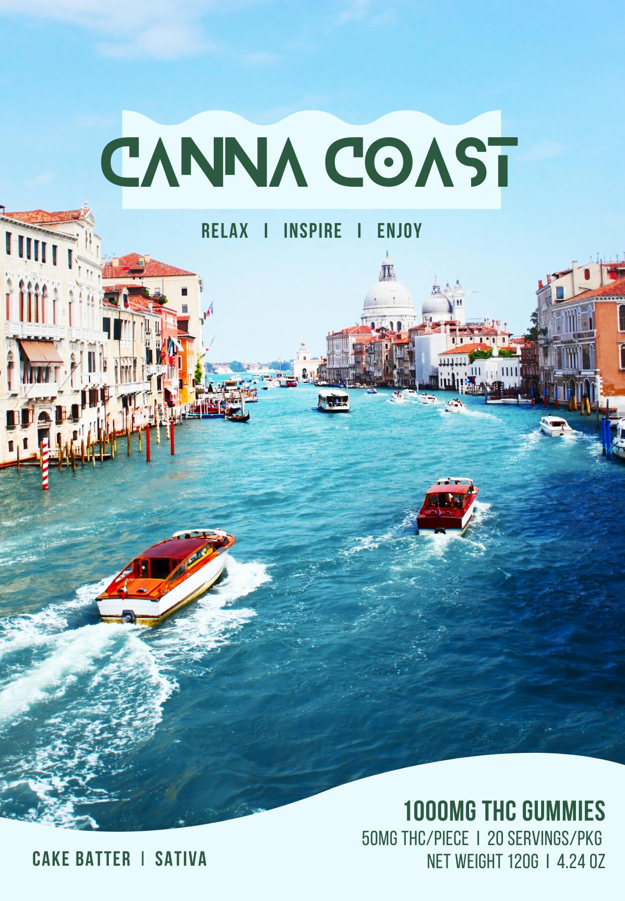 Canna Coast 1000mg Gummies Cake Batter