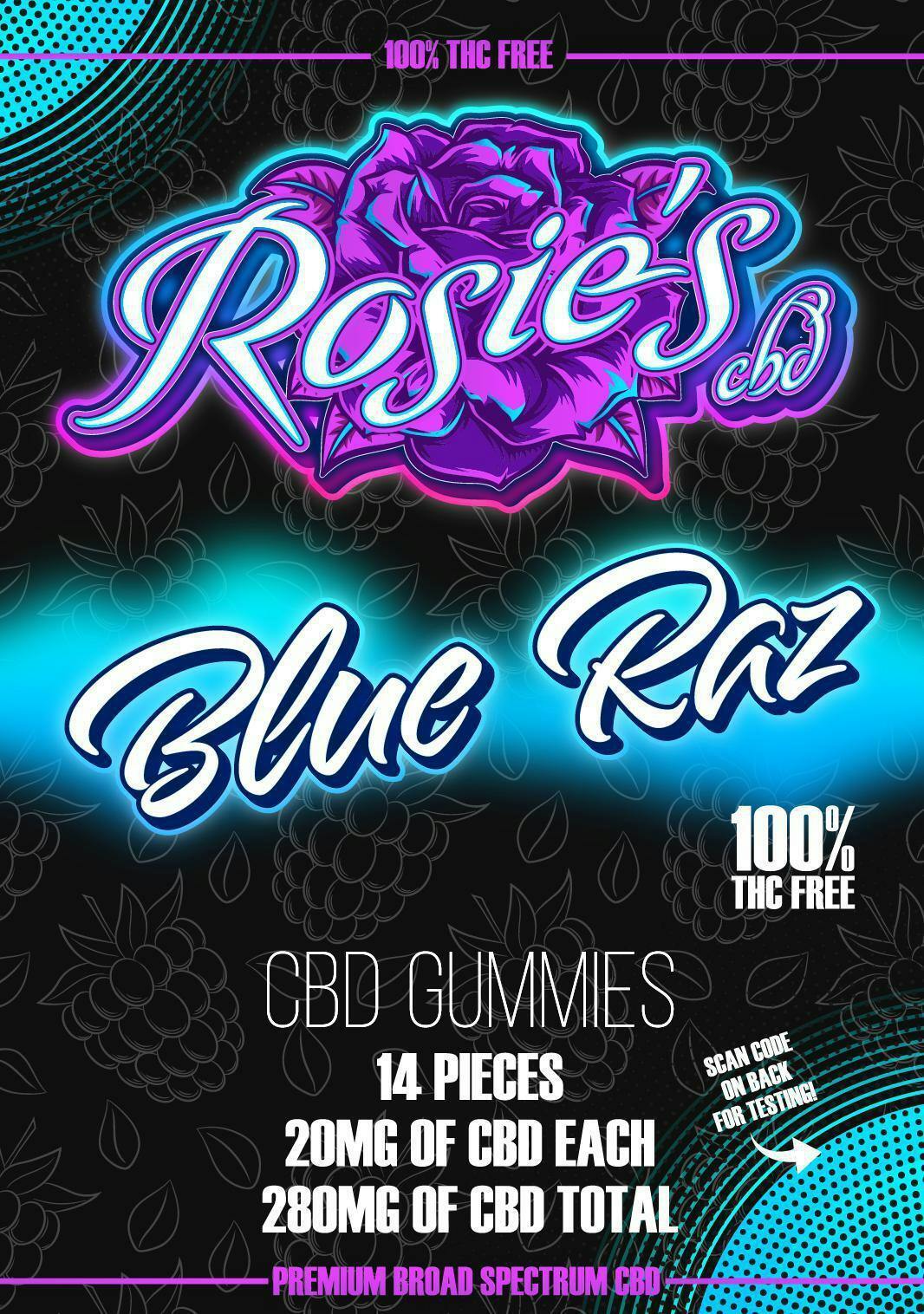 Blue Razz CBD Gummies | Gummies | 14pk | 0mg/ea