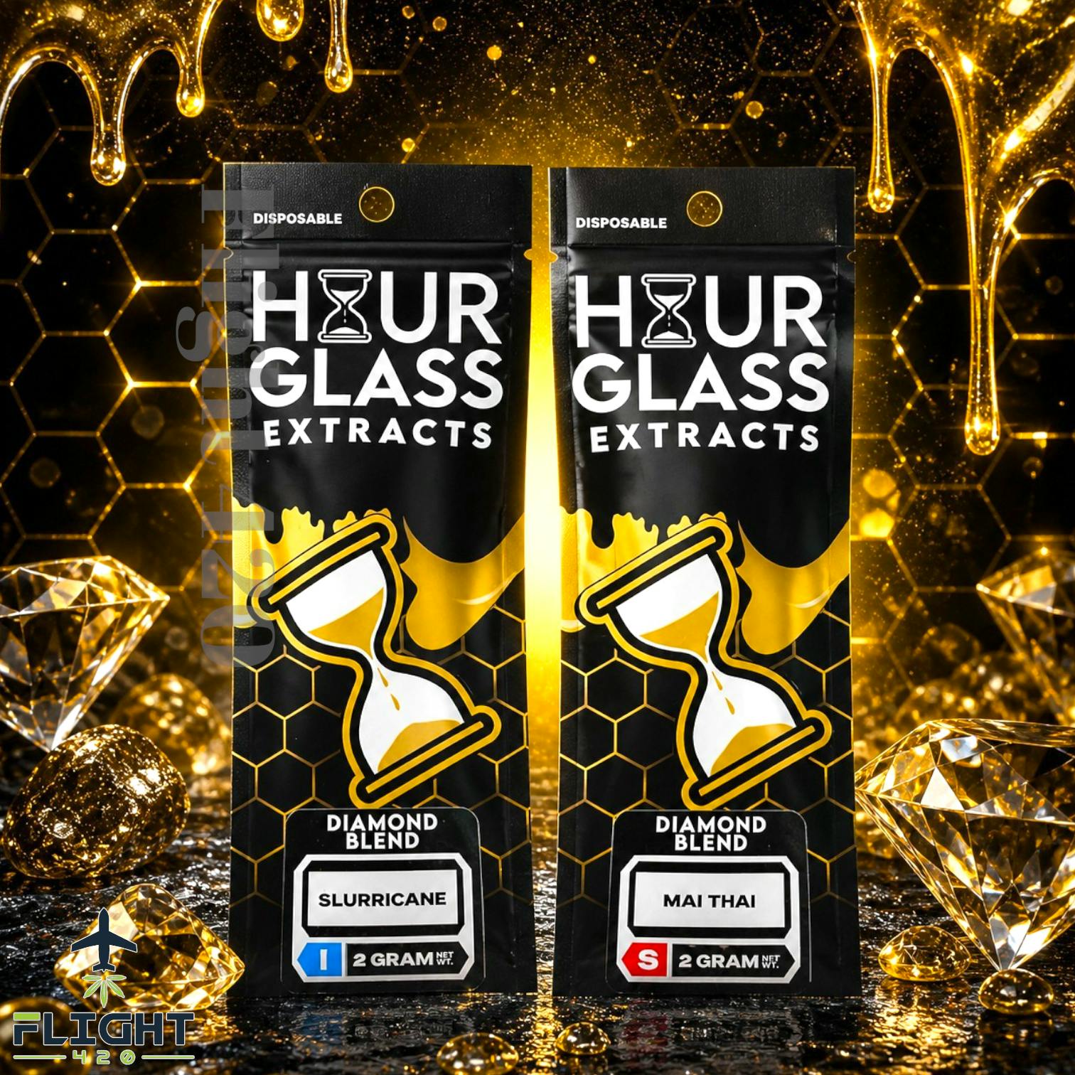 Hourglass 2g Diamond Disposable Pineapple Express
