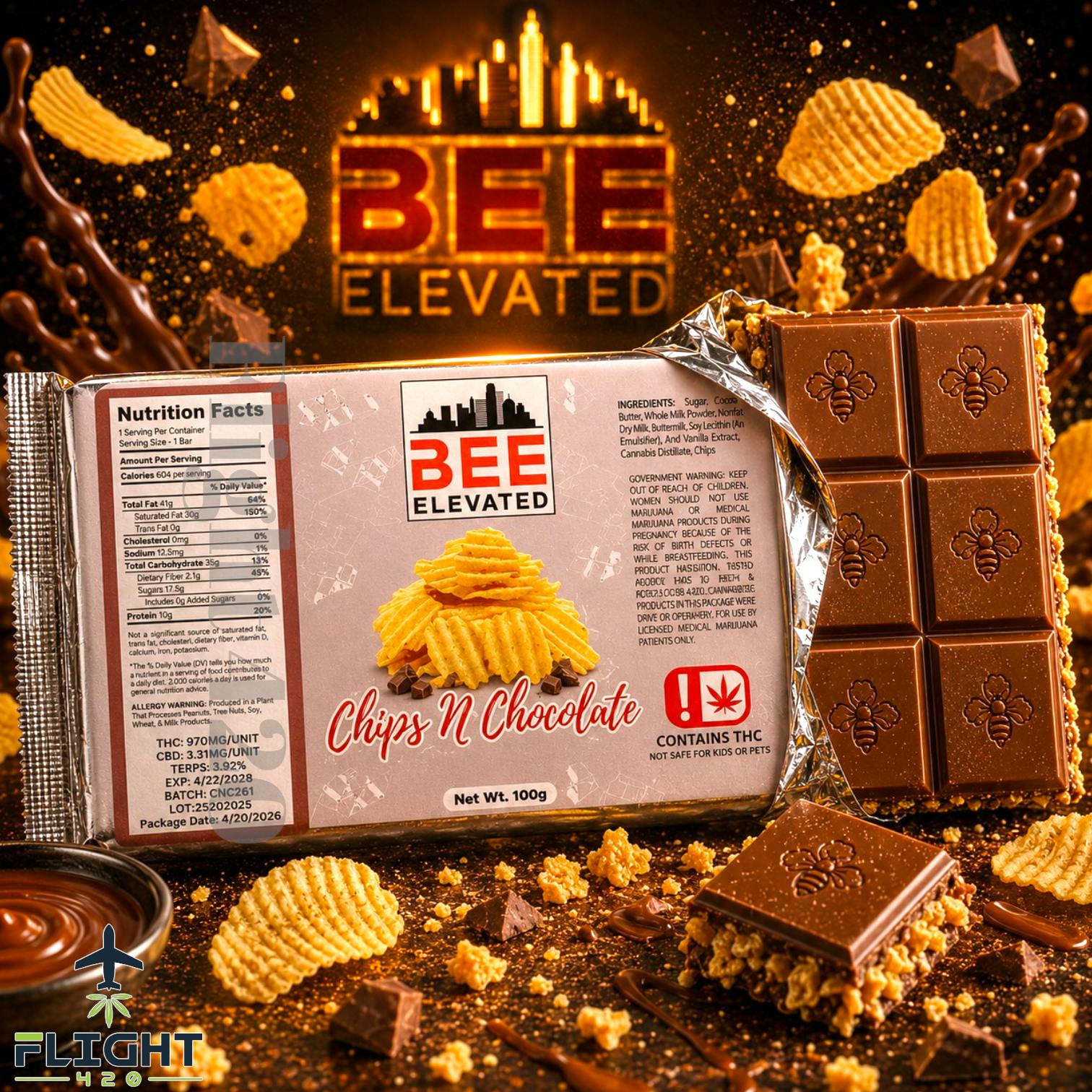 Bee Elevated 1000mg Chips & Chocolate Bar