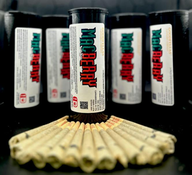 Hustler 14g Infused Preroll Pack Mac Berry