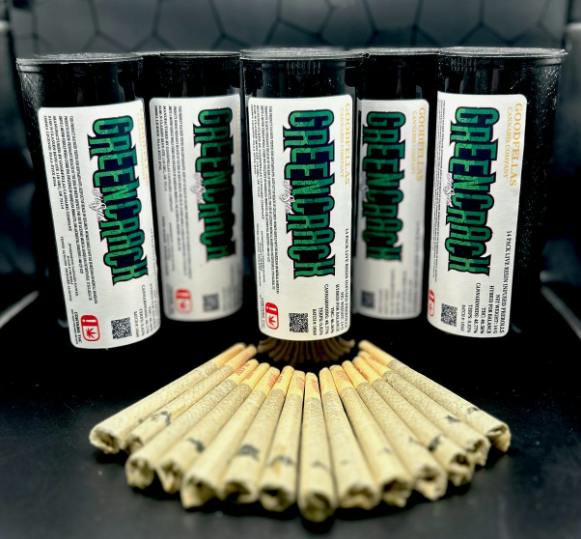 Hustler 14g Infused Preroll Pack Green Crack