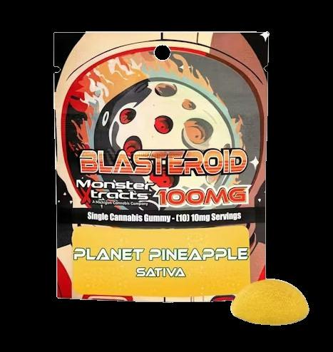 Monster Xtracts - Blasteroid Gummie - Planet Pineapple - 100MG
