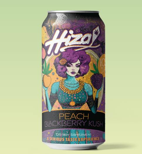 Peach Blackberry Kush - LIVE RESIN 10mg THC Beverage - Hiza Kite at Healing Harvest Dispensary
