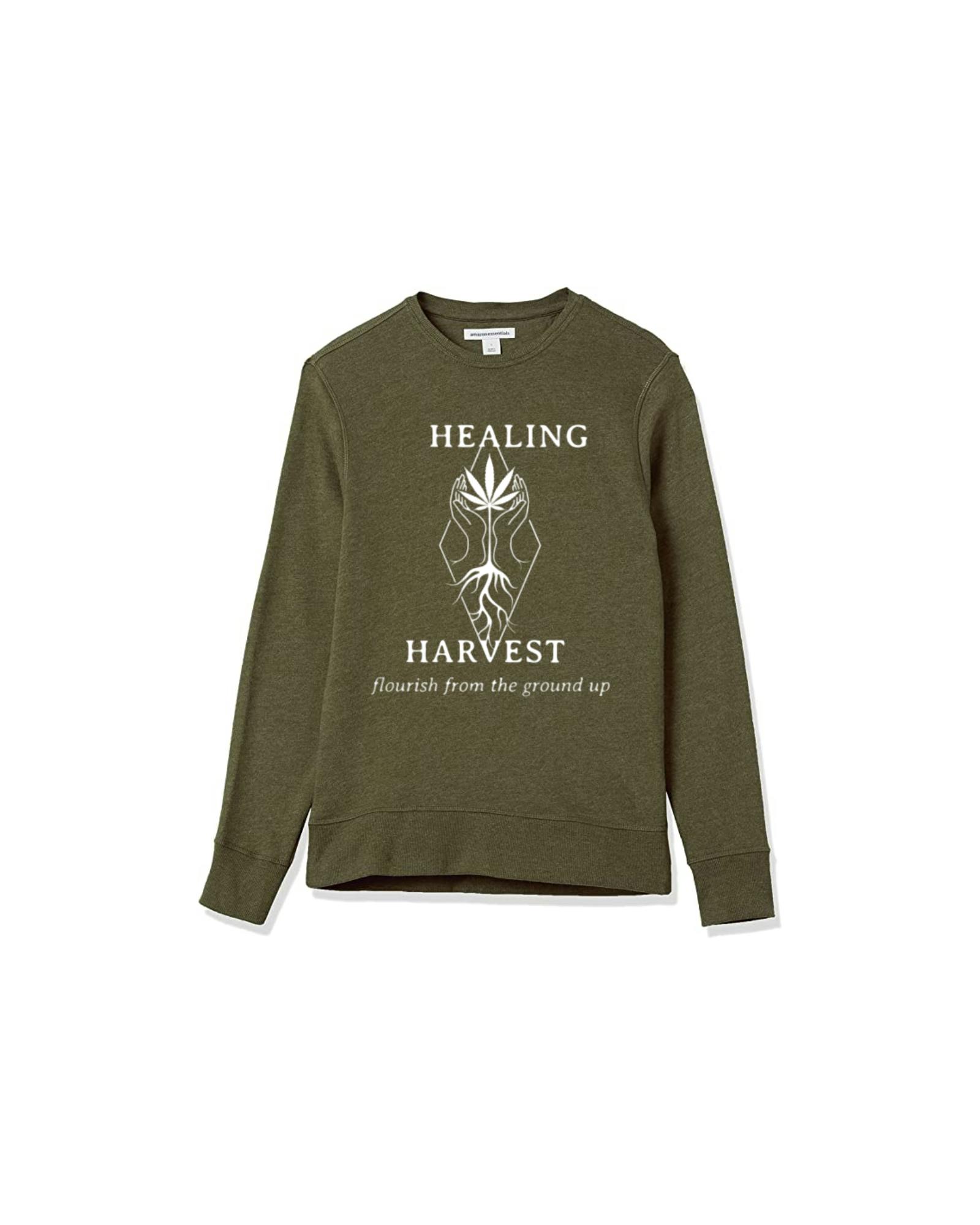 HH Crewneck Sweatshirt Olive Heather - Small