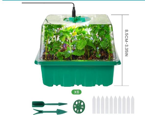 Seed Starter Trays with Grow Lights at Healing Harvest Dispensary