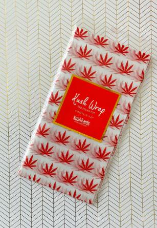 Kush Wrap Marijuana Gift Wrap - Red at Healing Harvest Dispensary