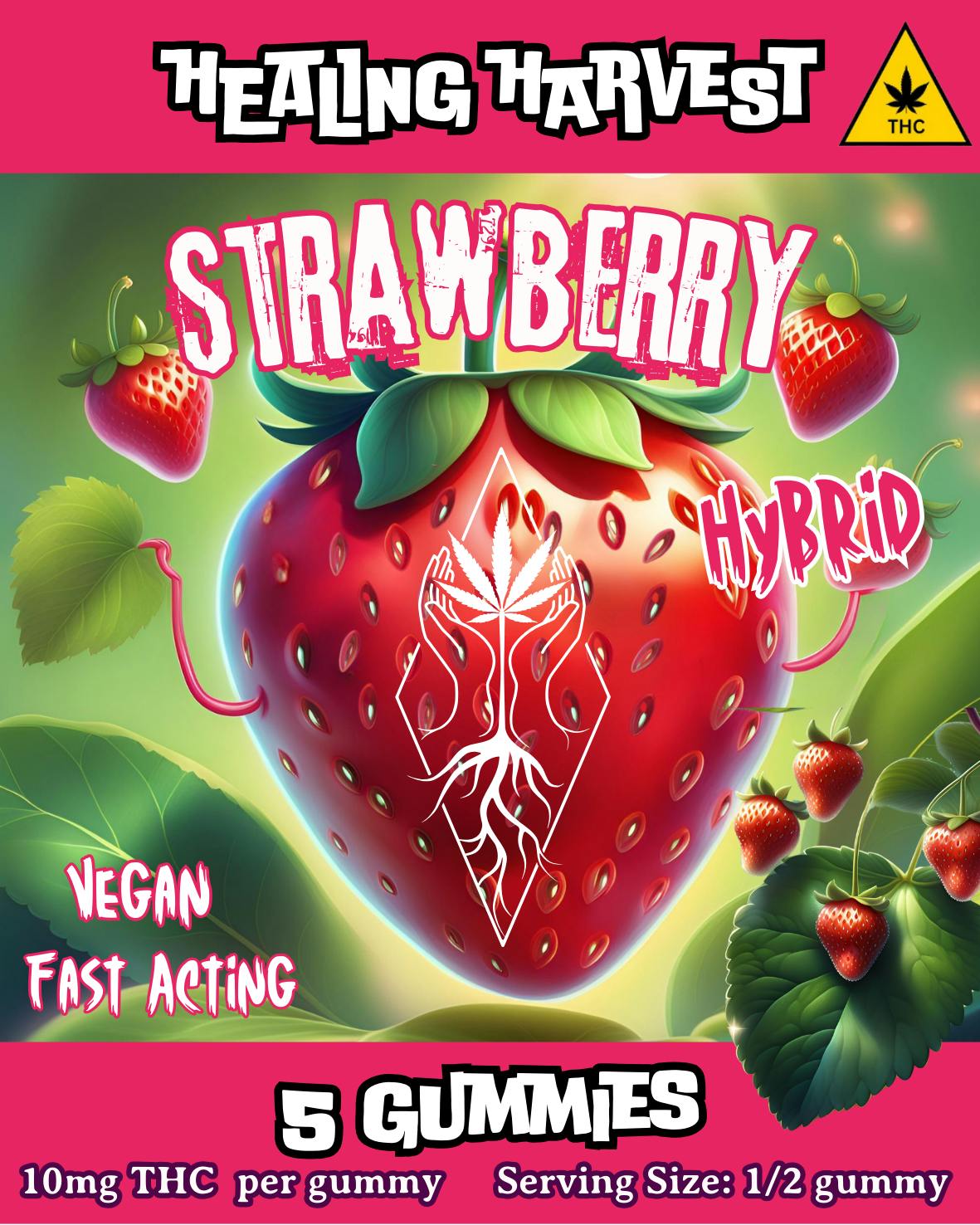 Strawberry 10mg Hybrid Nano THC Gummies - 5 Pack - Healing Harvest at Healing Harvest Dispensary