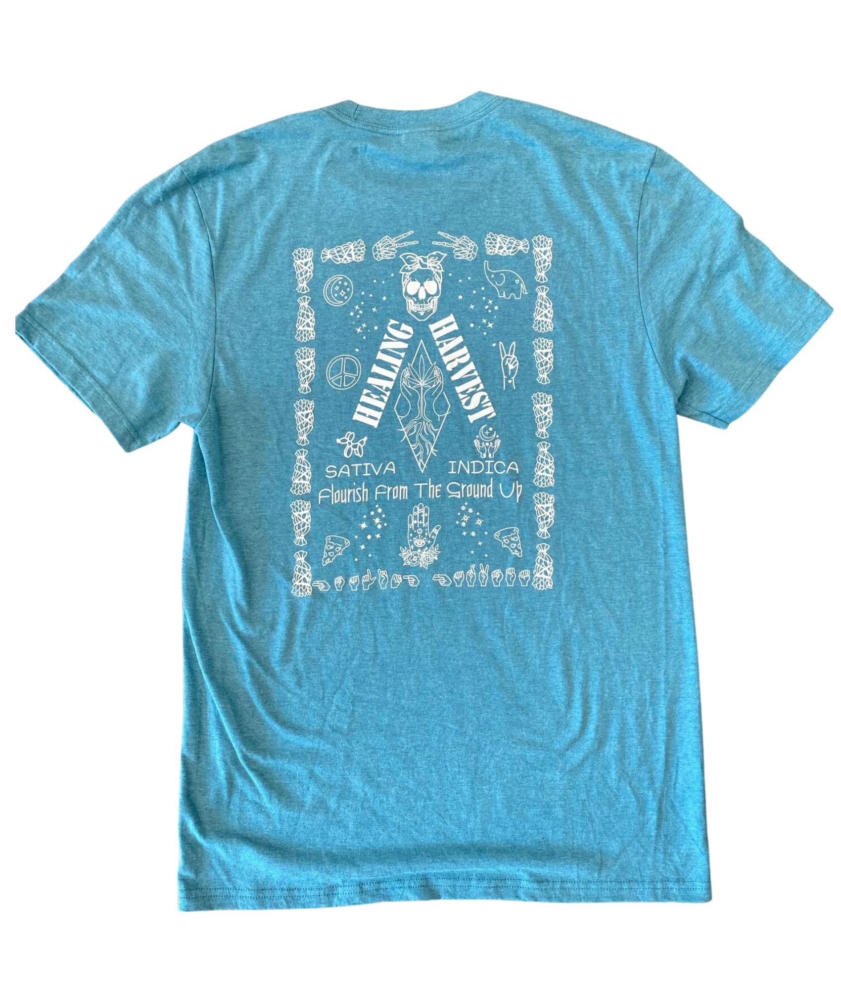 Bones and Sage - Teal T-Shirt - Small