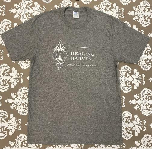 Healing Harvest Logo T-shirt - Gray Heather - Large