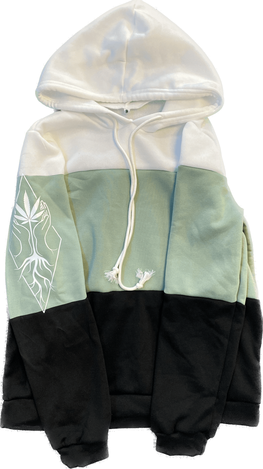HH Sweatshirt/Hoodie White/Green - Womens Small