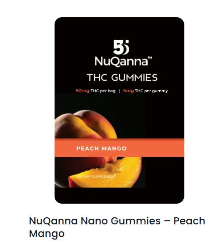 Peach Mango 5mg THC Gummies - NuQanna Body Buzz at Healing Harvest Dispensary