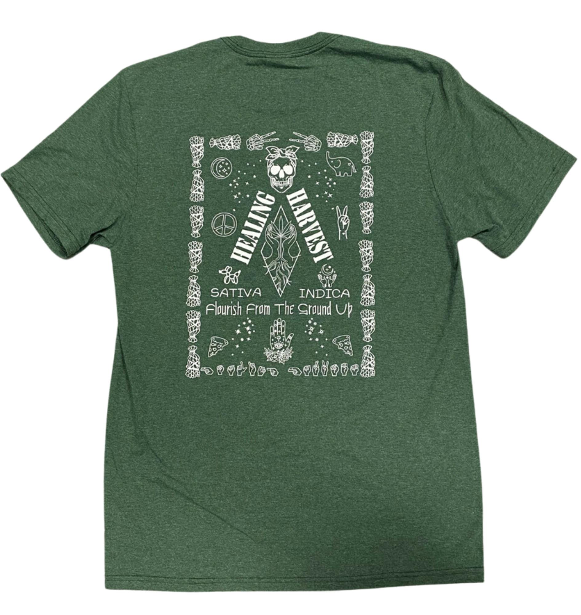 Bones and Sage - Green T-Shirt - Small