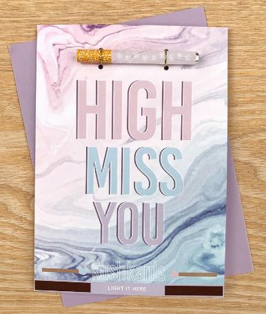 High Miss You - One Hitter Greeting Cards - KushKards at Healing Harvest Dispensary