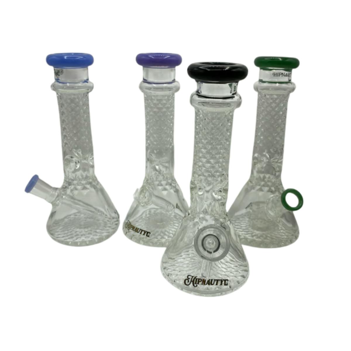 Black Mini Diamond Beaker Bong with Ice Catcher - HIPNAUTYC