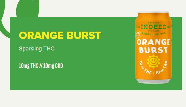 Orange Burst 10mg THC + 10mg CBD- Indeed Group
