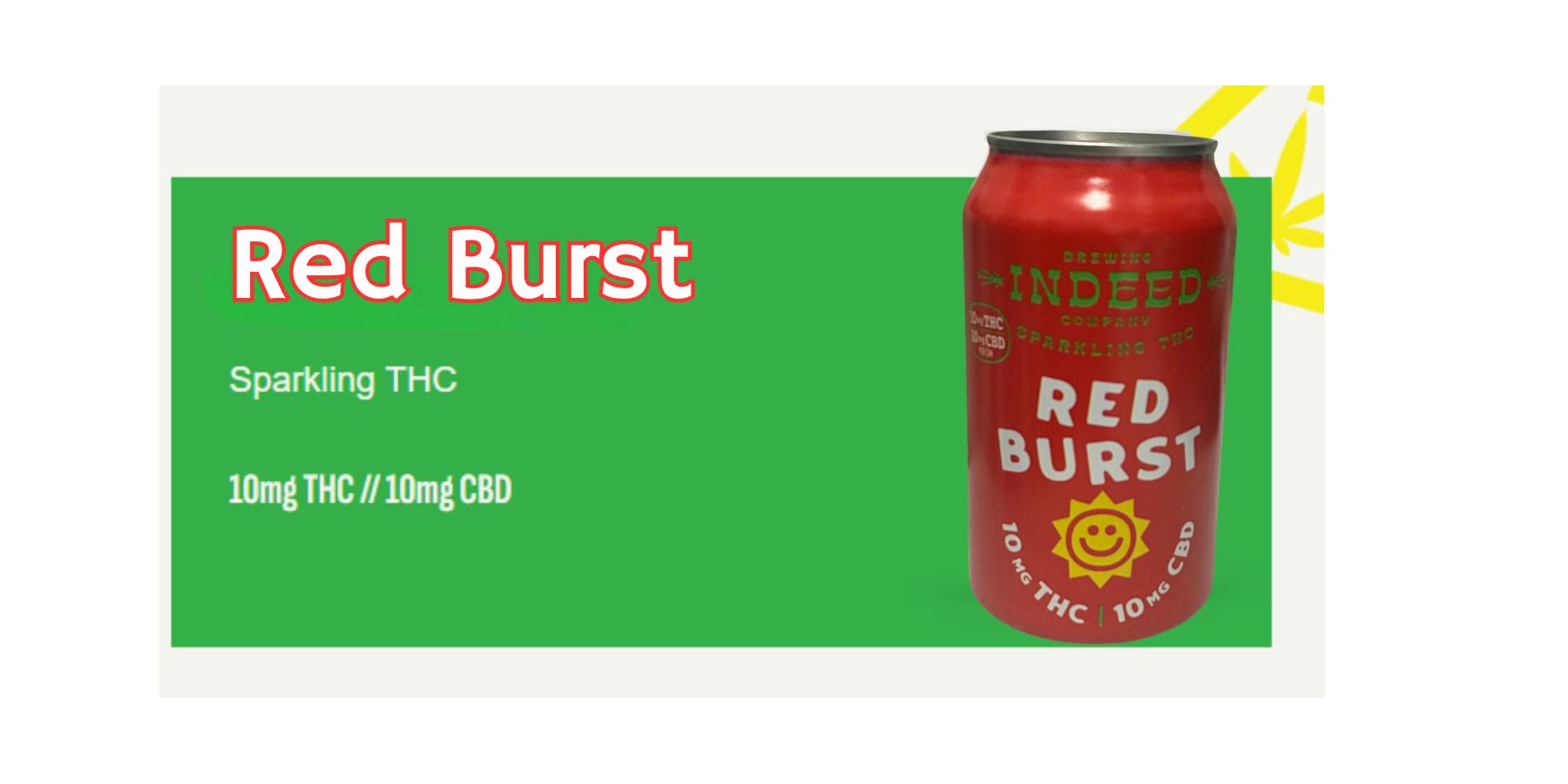 Red Burst 10mg THC + 10mg CBD- Indeed Group