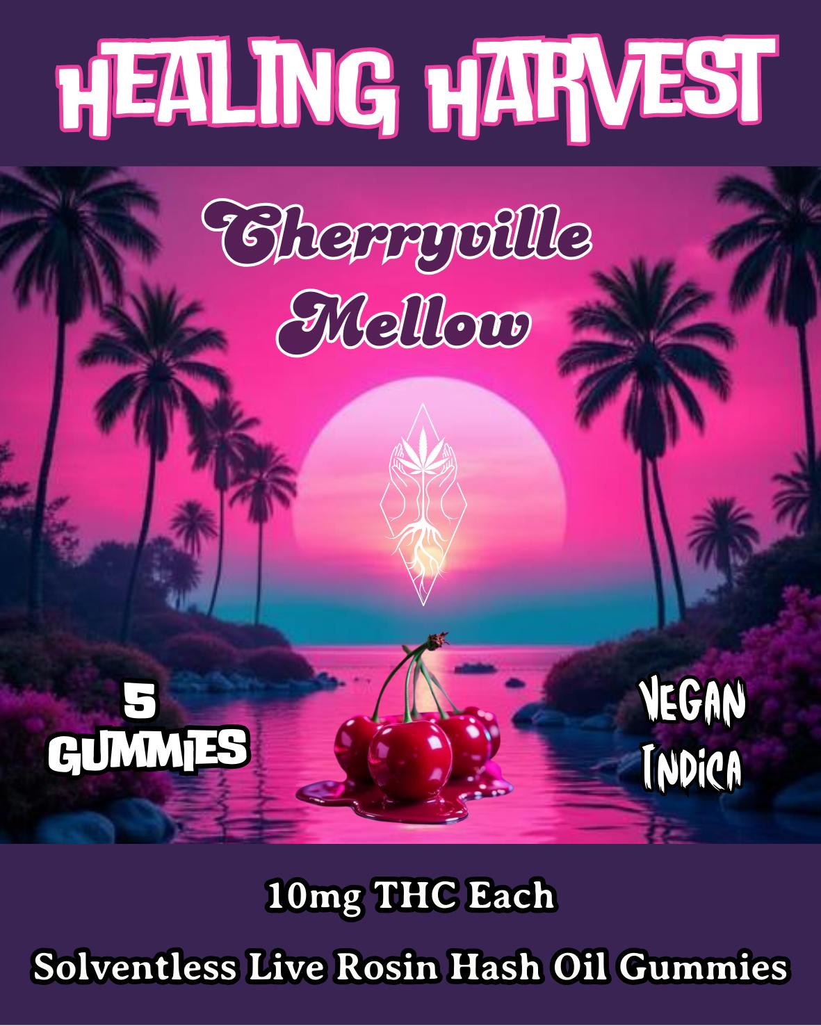 Cherryville Mellow - LIVE ROSIN 10MG Hash Oil Gummies-Five Pack-Healing Harvest at Healing Harvest Dispensary