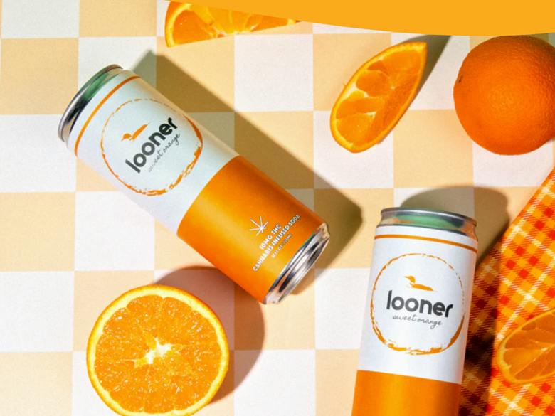 Looner Sweet Orange 10mg THC Sodas