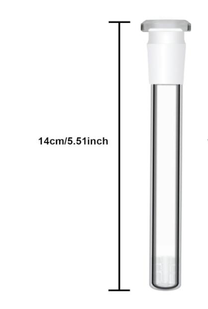 14cm Glass Down Stem for Water Pipes at Healing Harvest Dispensary