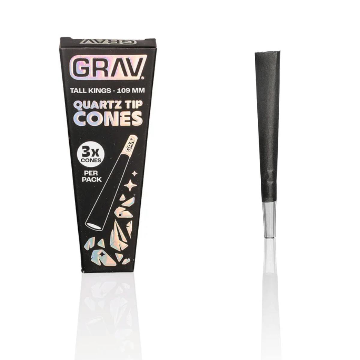 109mm Tall King Cones w/ Glass Tip - 3 Pack - GRAV at Healing Harvest Dispensary