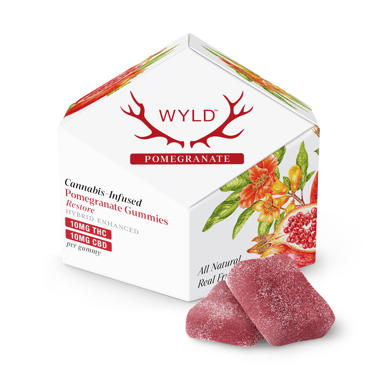 10mg WYLD BALANCED RESTORE POMEGRANATE GUMMIES at Healing Harvest Dispensary
