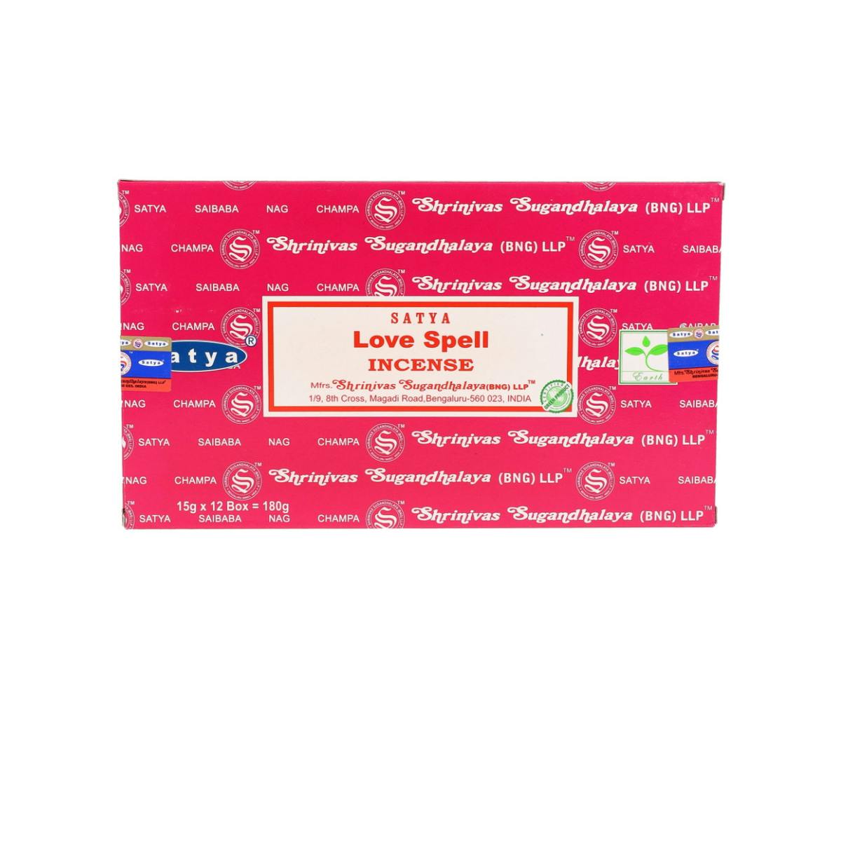 Love Spell Incense - Satya Nag Champa at Healing Harvest Dispensary