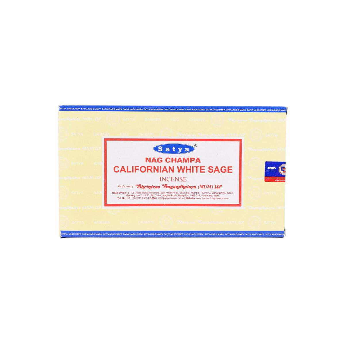 California White Sage Incense - Satya Nag Champa at Healing Harvest Dispensary