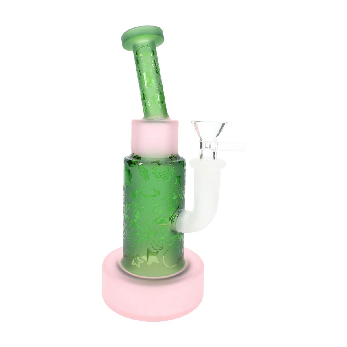 9" Frosted Space Water Pipe w/ Showerhead Water Pipe