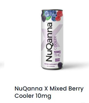 Mixed Berry Cooler NuQanna 10mg THC Drinks at Healing Harvest Dispensary